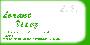 lorant vitez business card
