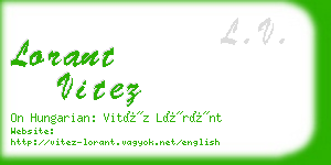 lorant vitez business card